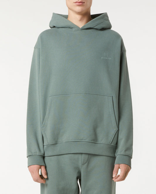 BALSAM GREEN HOODIE WITHEMBROIDERED LOGO