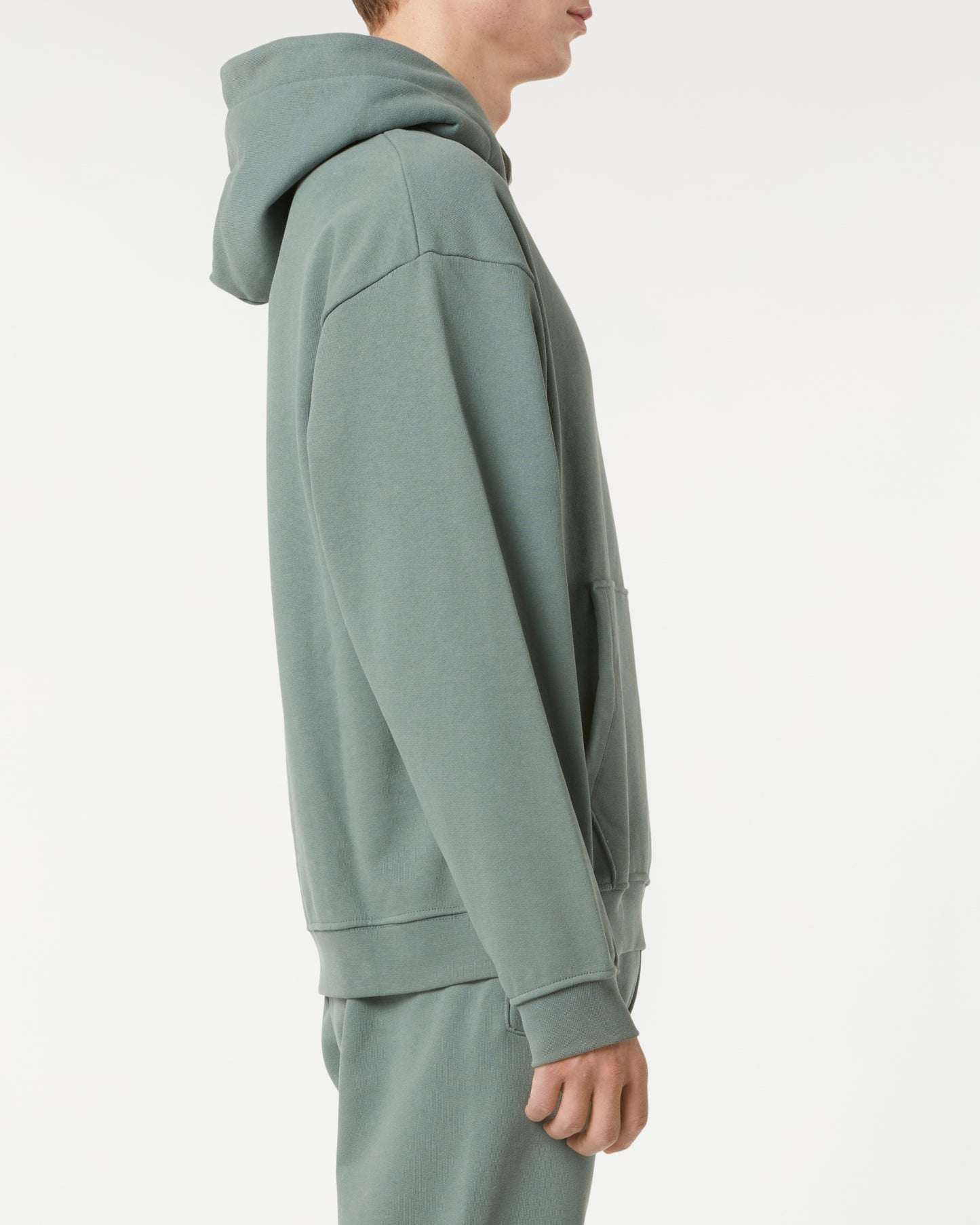 BALSAM GREEN HOODIE WITHEMBROIDERED LOGO