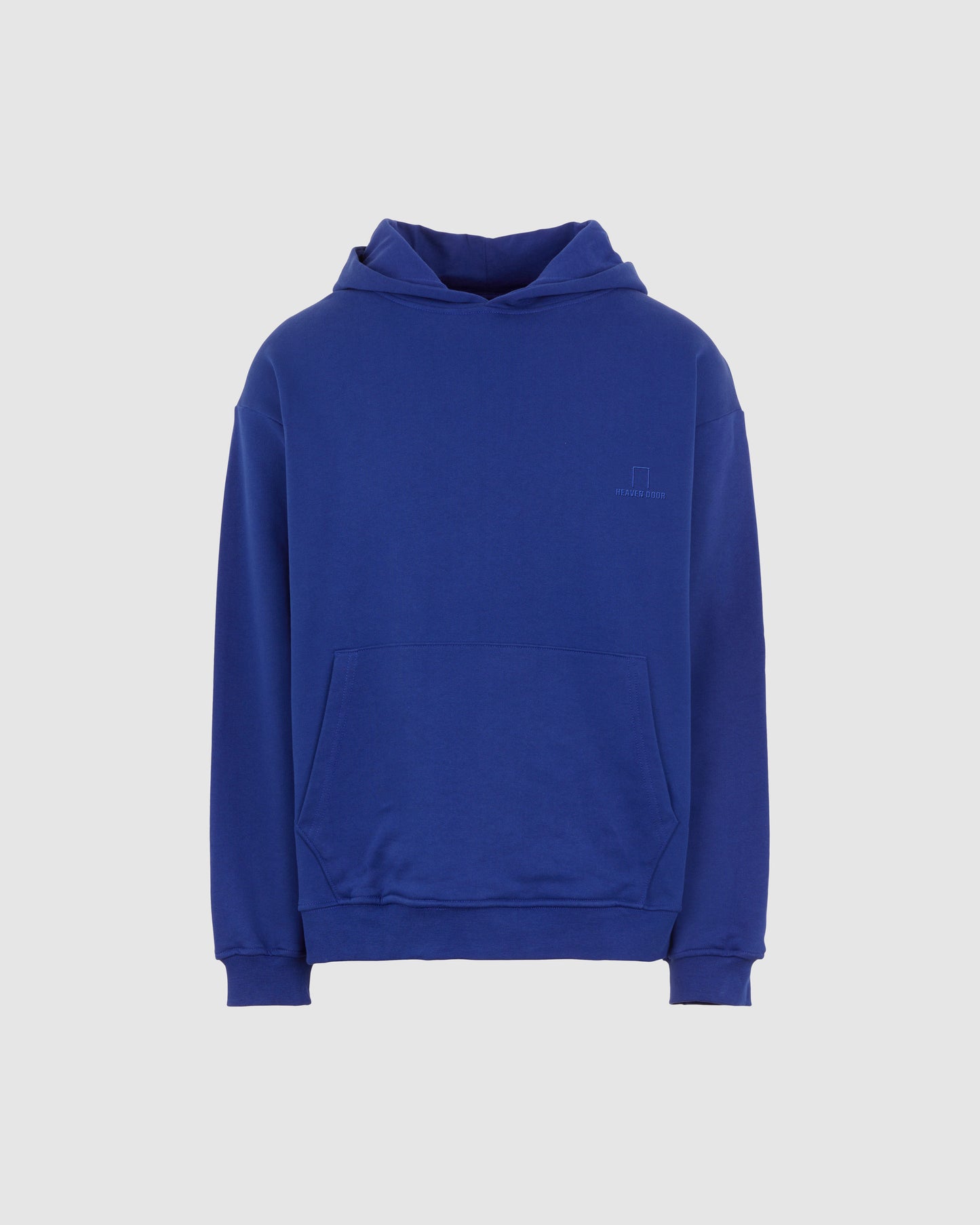 BLUE HOODIE WITH BLUE EMBROIDERED LOGO