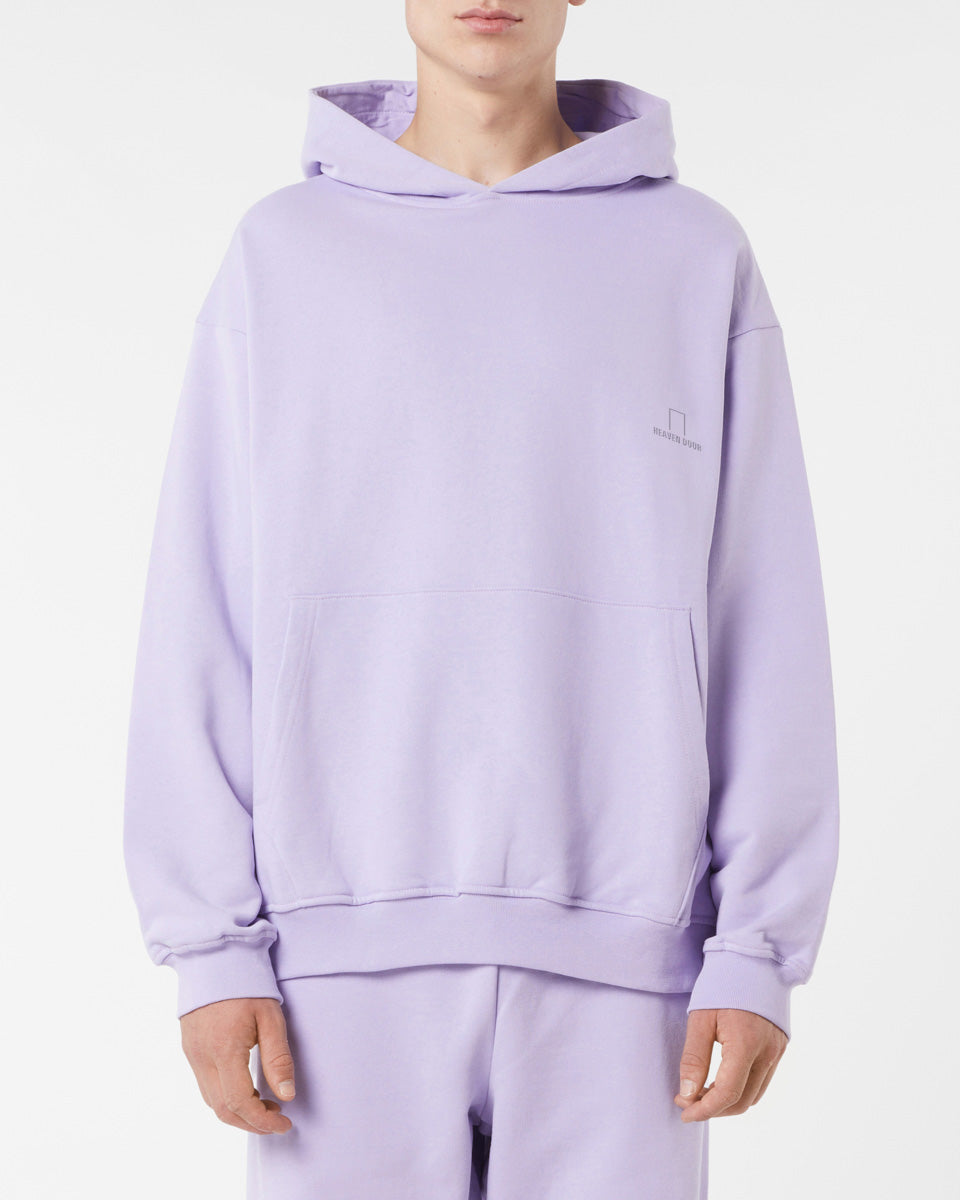 LILAC HOODIE WITH LILAC EMBROIDERED LOGO