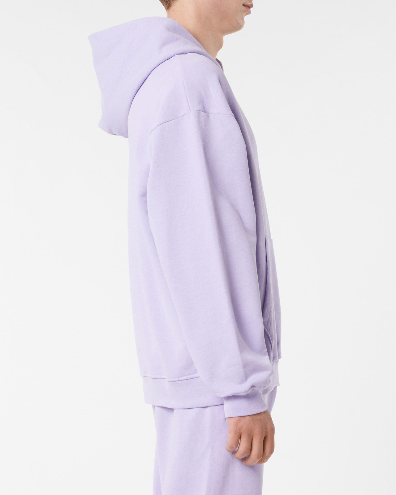 LILAC HOODIE WITH LILAC EMBROIDERED LOGO