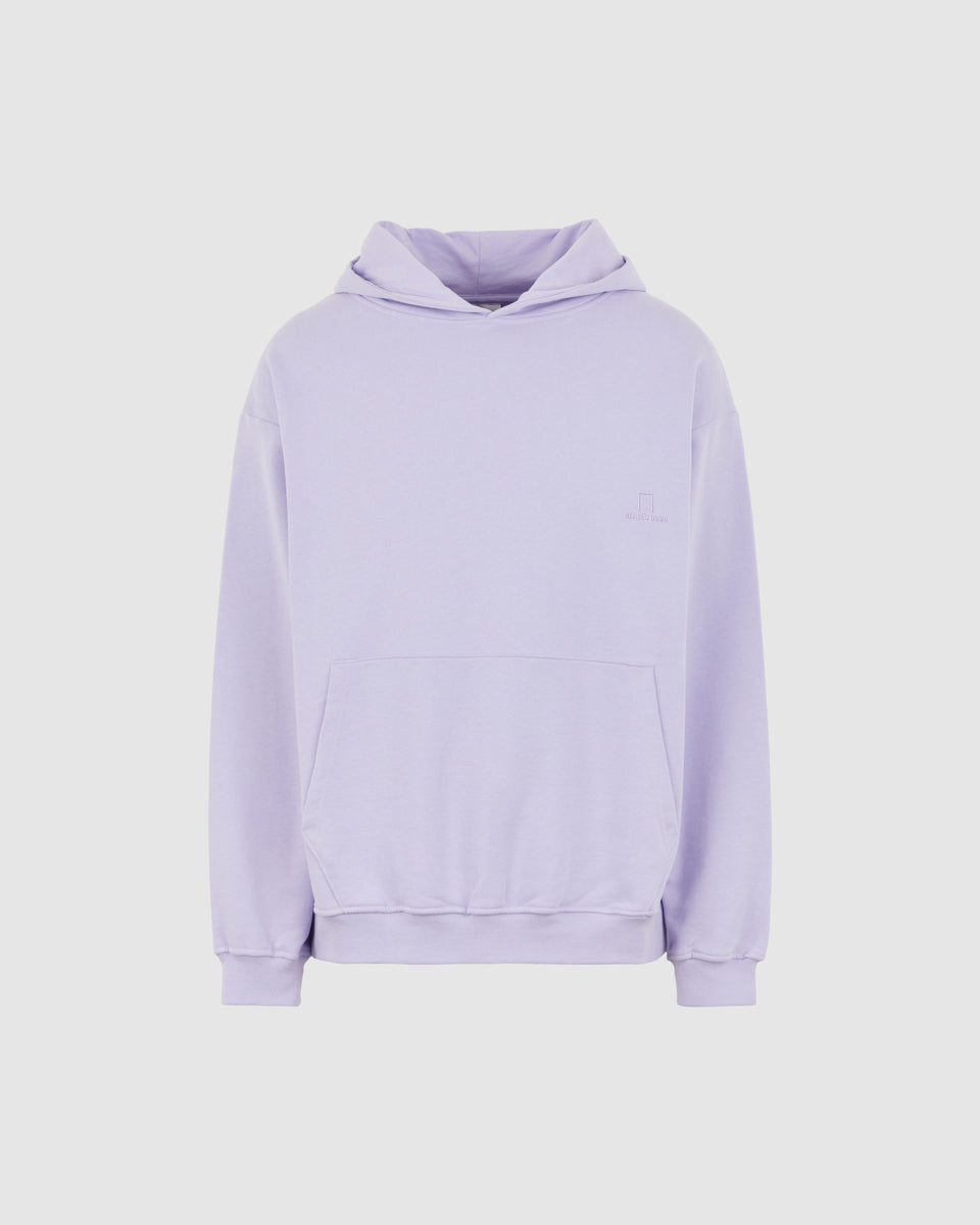 LILAC HOODIE WITH LILAC EMBROIDERED LOGO