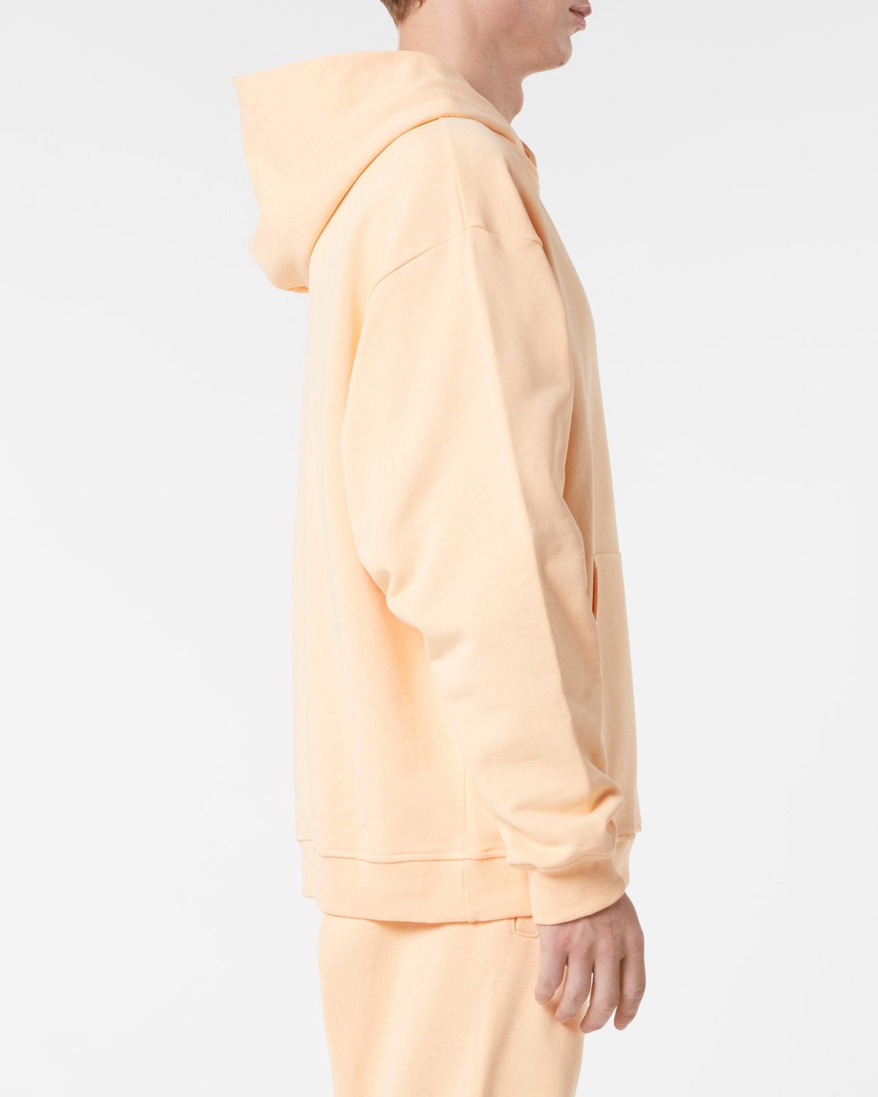 PEACH HOODIE WITH PEACH EMBROIDERED LOGO