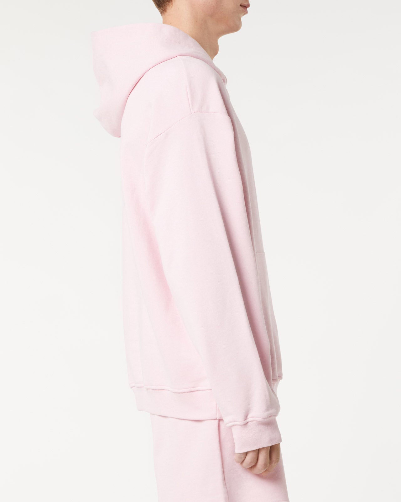 PINK HOODIE WITH PINK EMBROIDERED LOGO