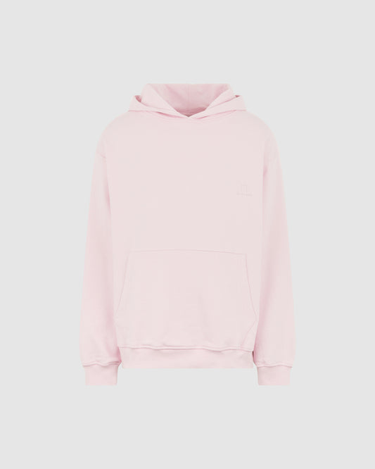 PINK HOODIE WITH PINK EMBROIDERED LOGO