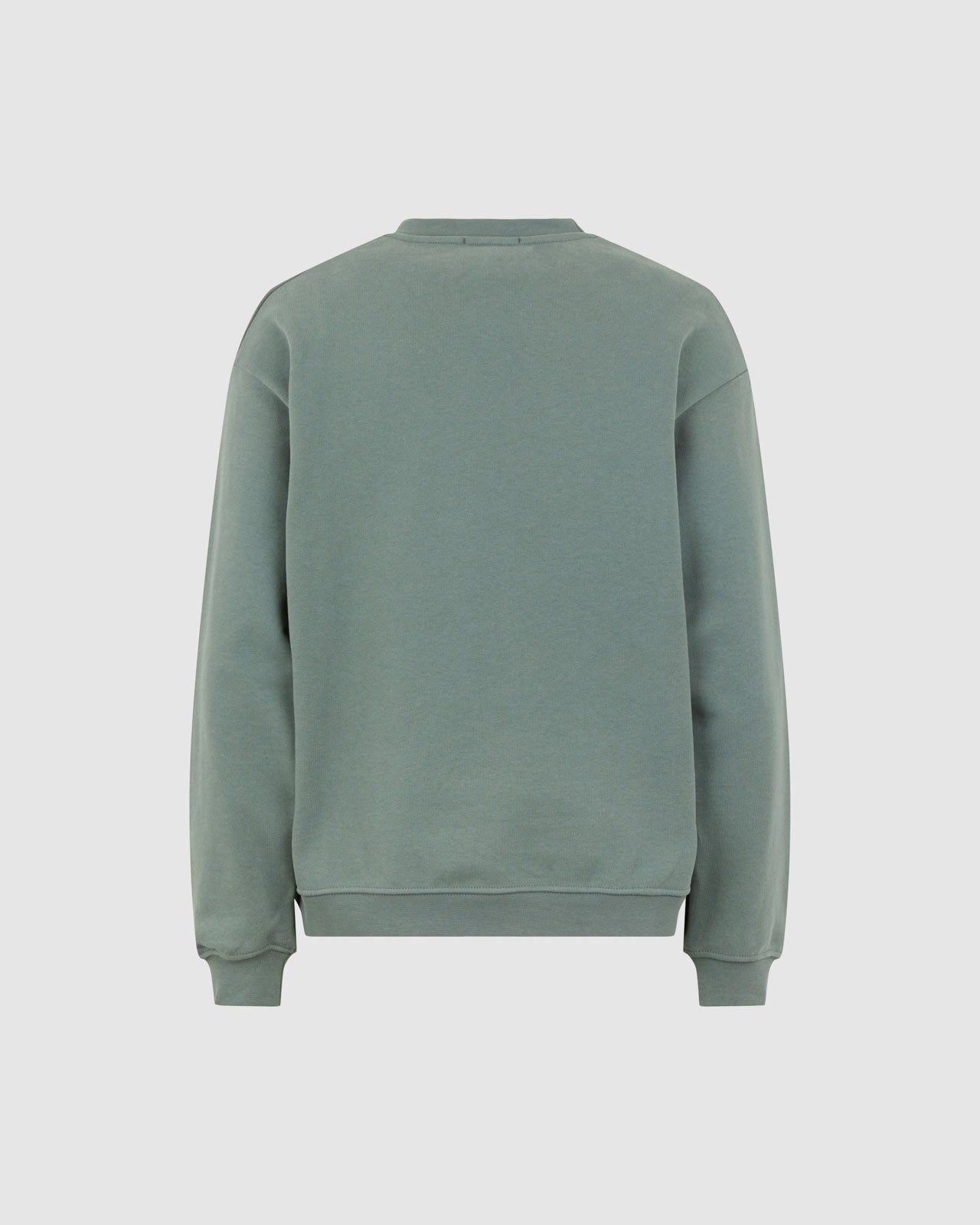 BALSAM GREEN CREWNECK WITH EMBROIDERED LOGO