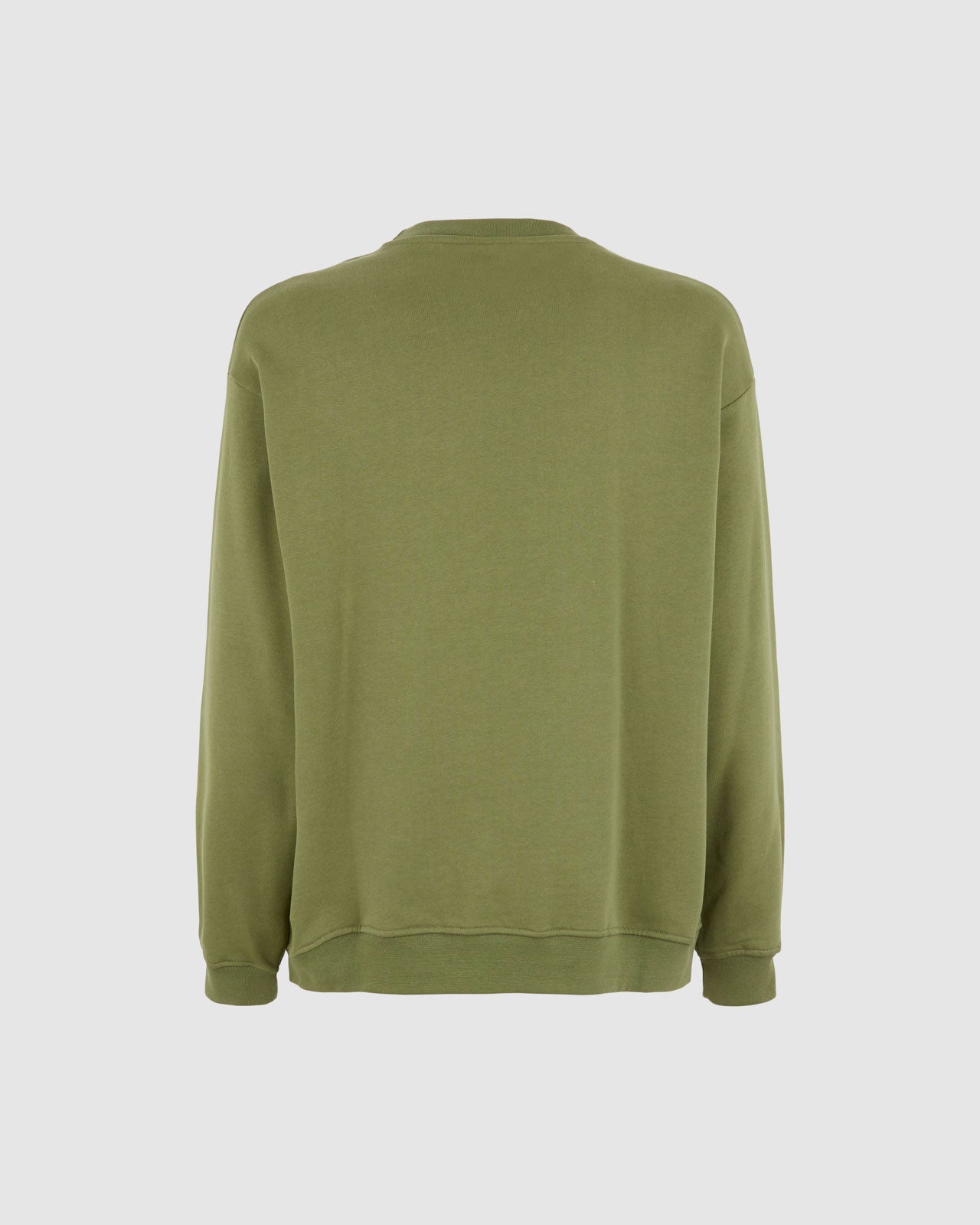 GREEN CREWNECK WITH GREEN EMBROIDERED LOGO