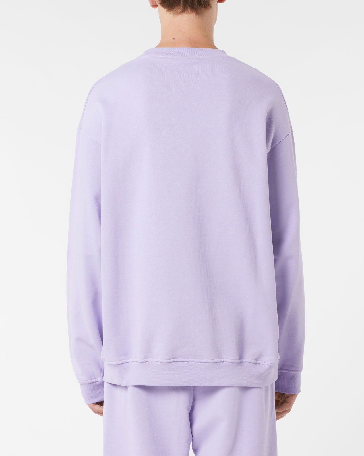 LILAC CREWNECK WITH LILAC EMBROIDERED LOGO