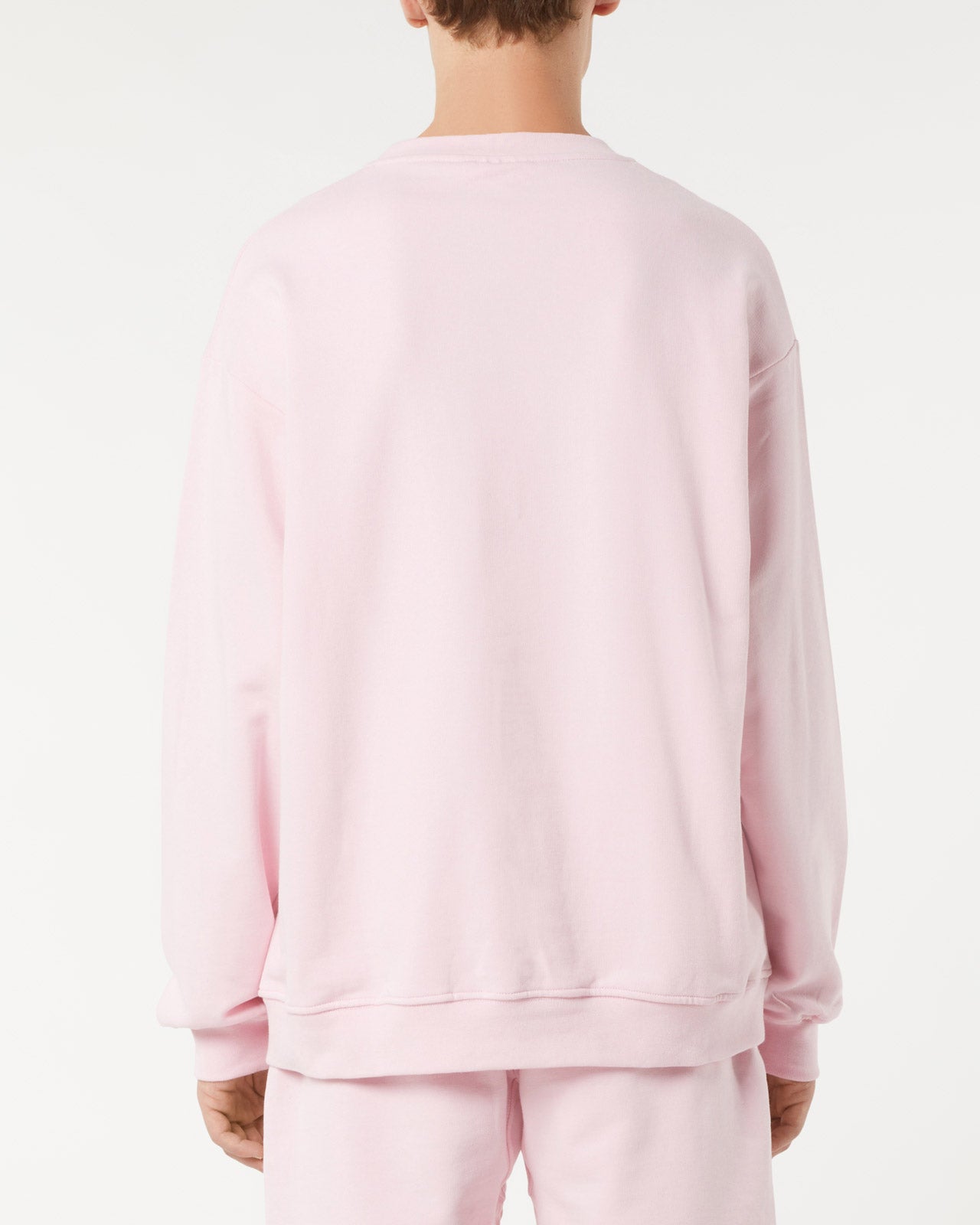 PINK CREWNECK WITH PINK EMBROIDERED LOGO