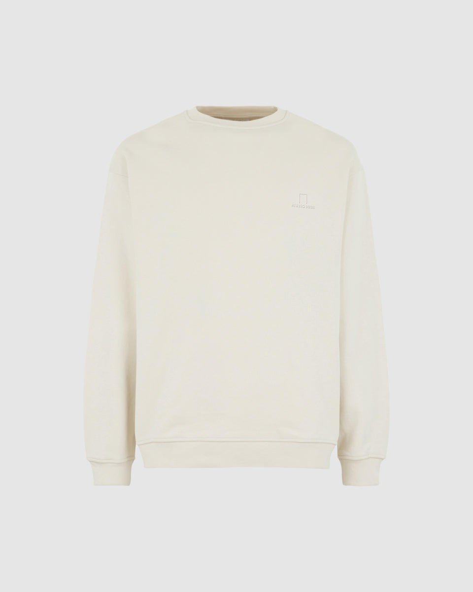 SAND CREWNECK WITH SAND EMBROIDERED LOGO