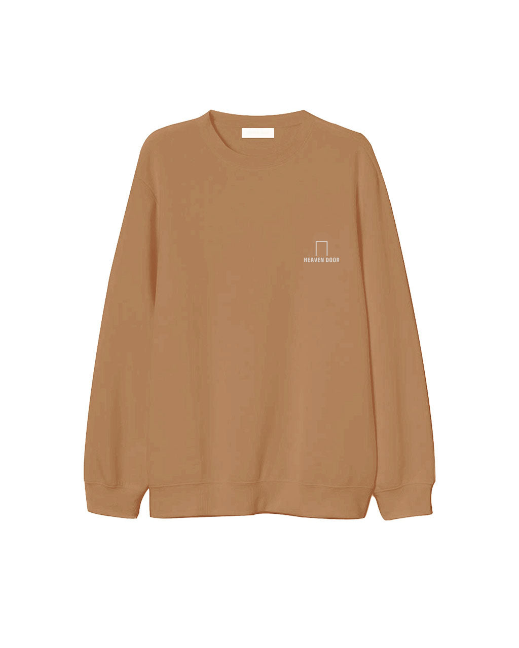 TERRACOTTA CREWNECK WITH EMBROIDERED LOGO