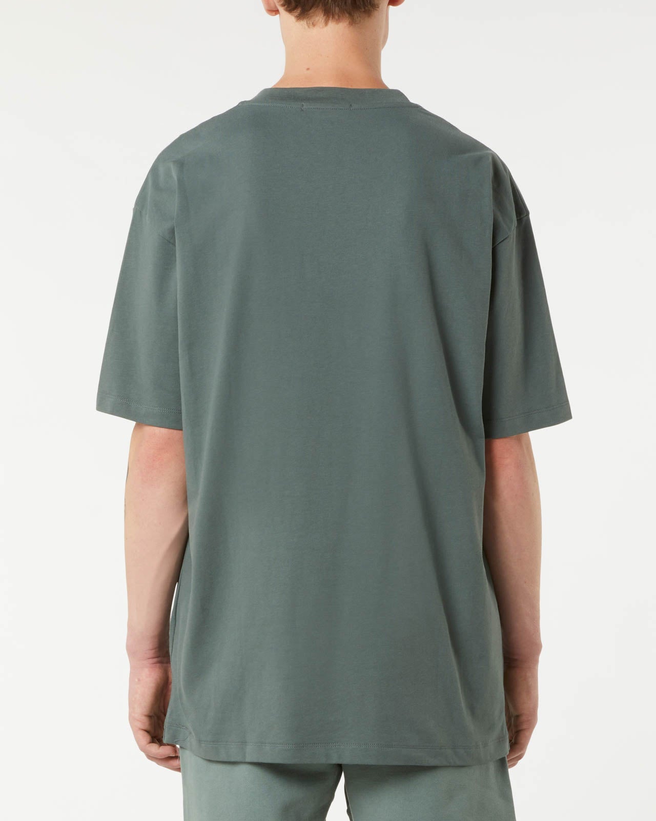 BALSAM GREEN T-SHIRT WITH EMBROIDERED LOGO