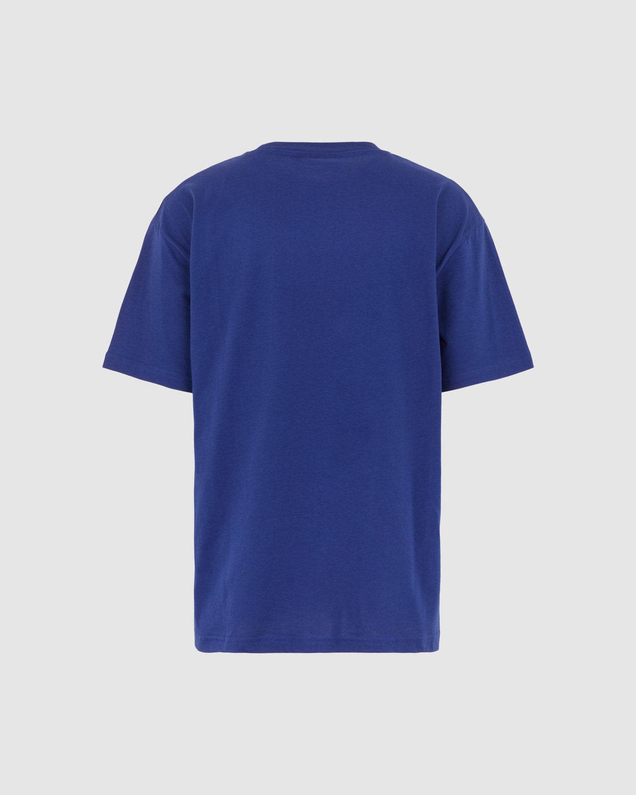 BLUE T-SHIRT WITH BLUE EMBROIDERED LOGO