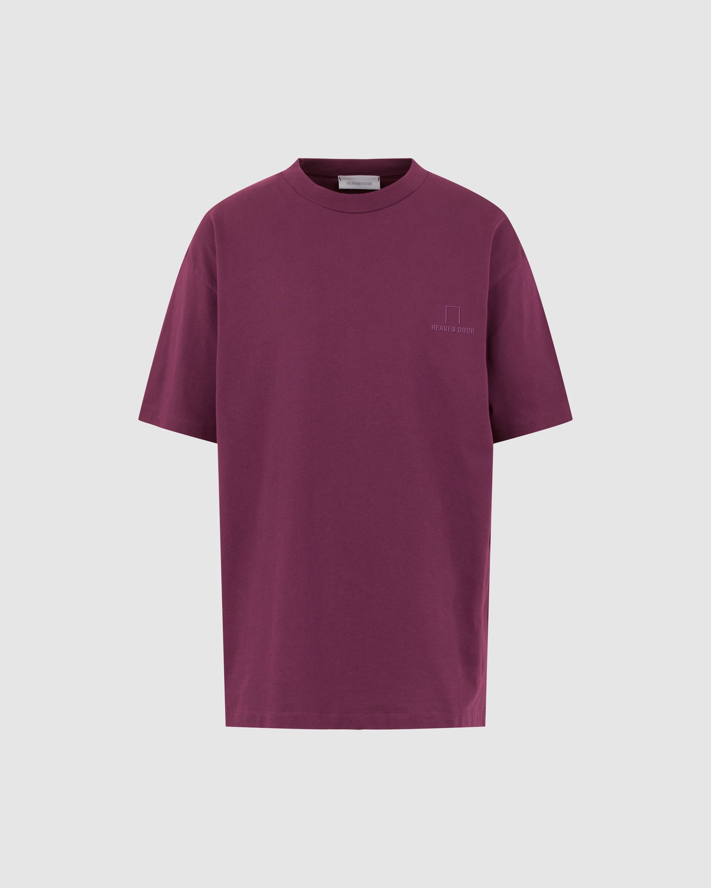 GRAPE WINE T-SHIRT WITHEMBROIDERED LOGO