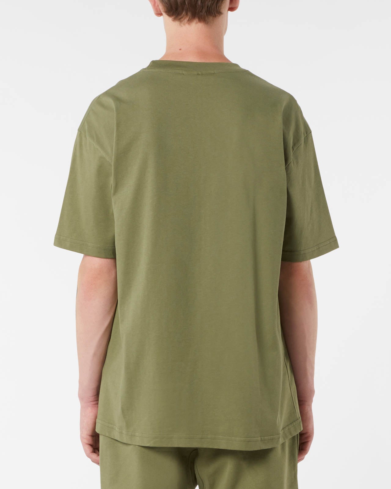 GREEN T-SHIRT WITH GREEN EMBROIDERED LOGO