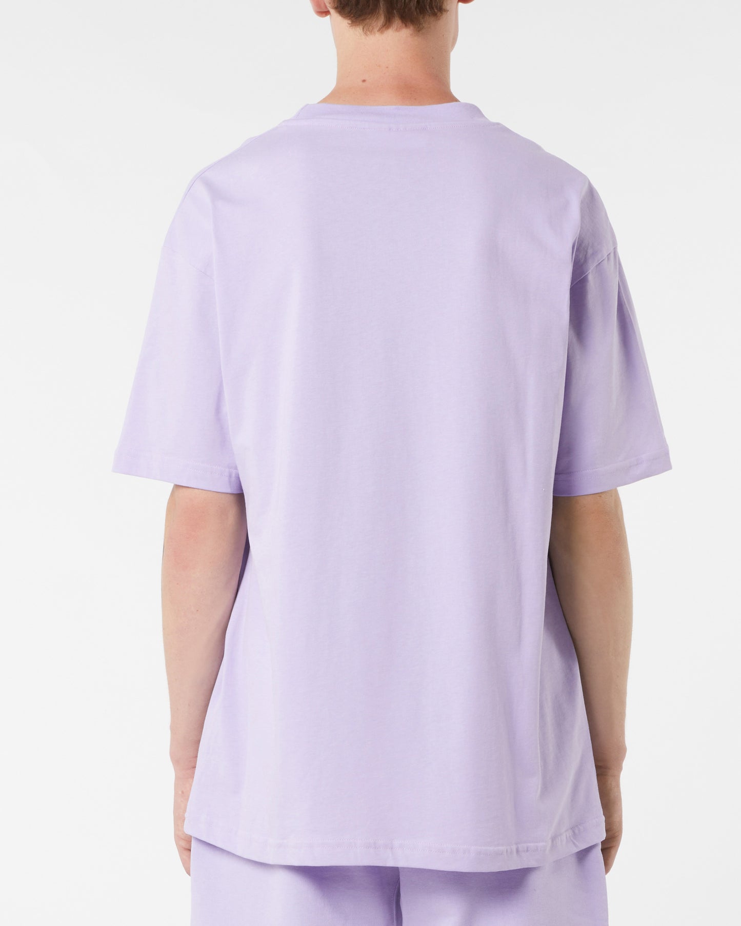 LILAC T-SHIRT WITH LILAC EMBROIDERED LOGO