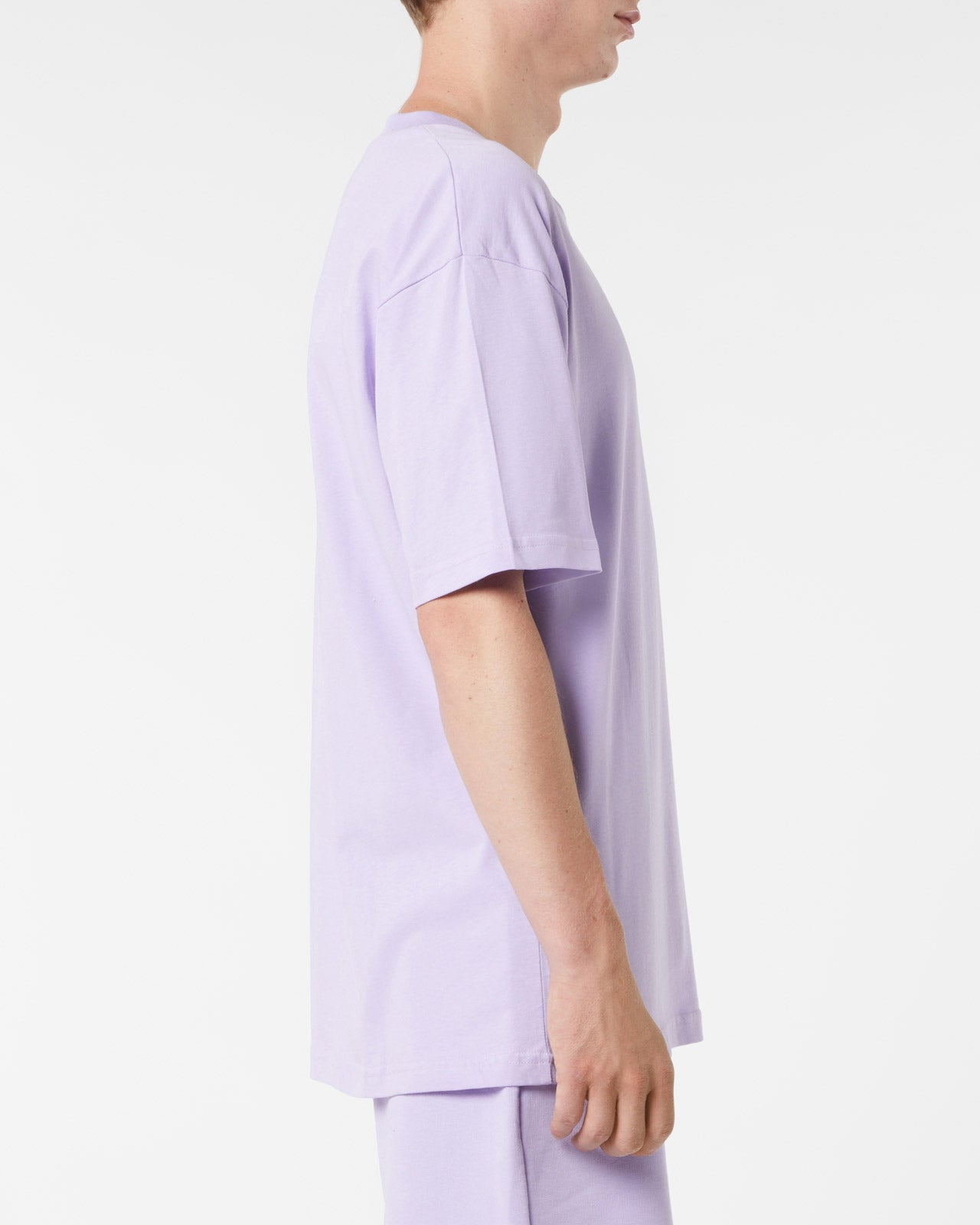 LILAC T-SHIRT WITH LILAC EMBROIDERED LOGO