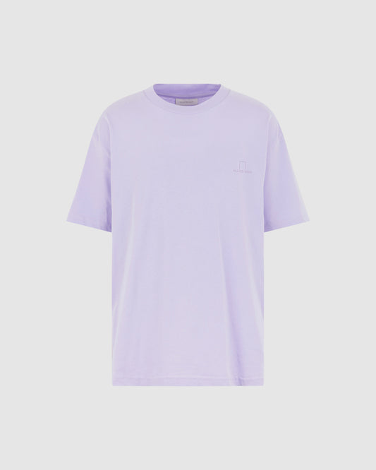 LILAC T-SHIRT WITH LILAC EMBROIDERED LOGO