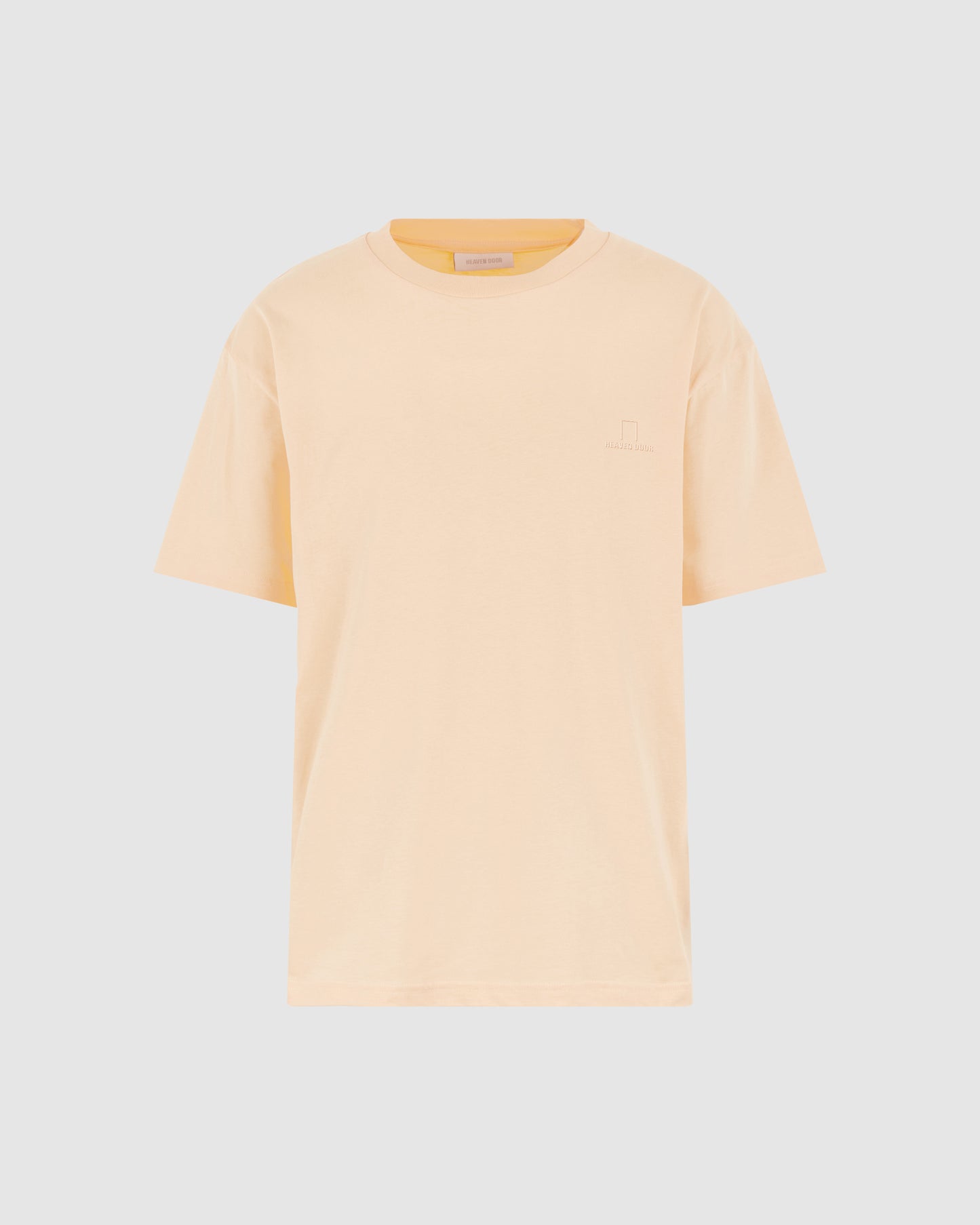 PEACH T-SHIRT WITH PEACH EMBROIDERED LOGO