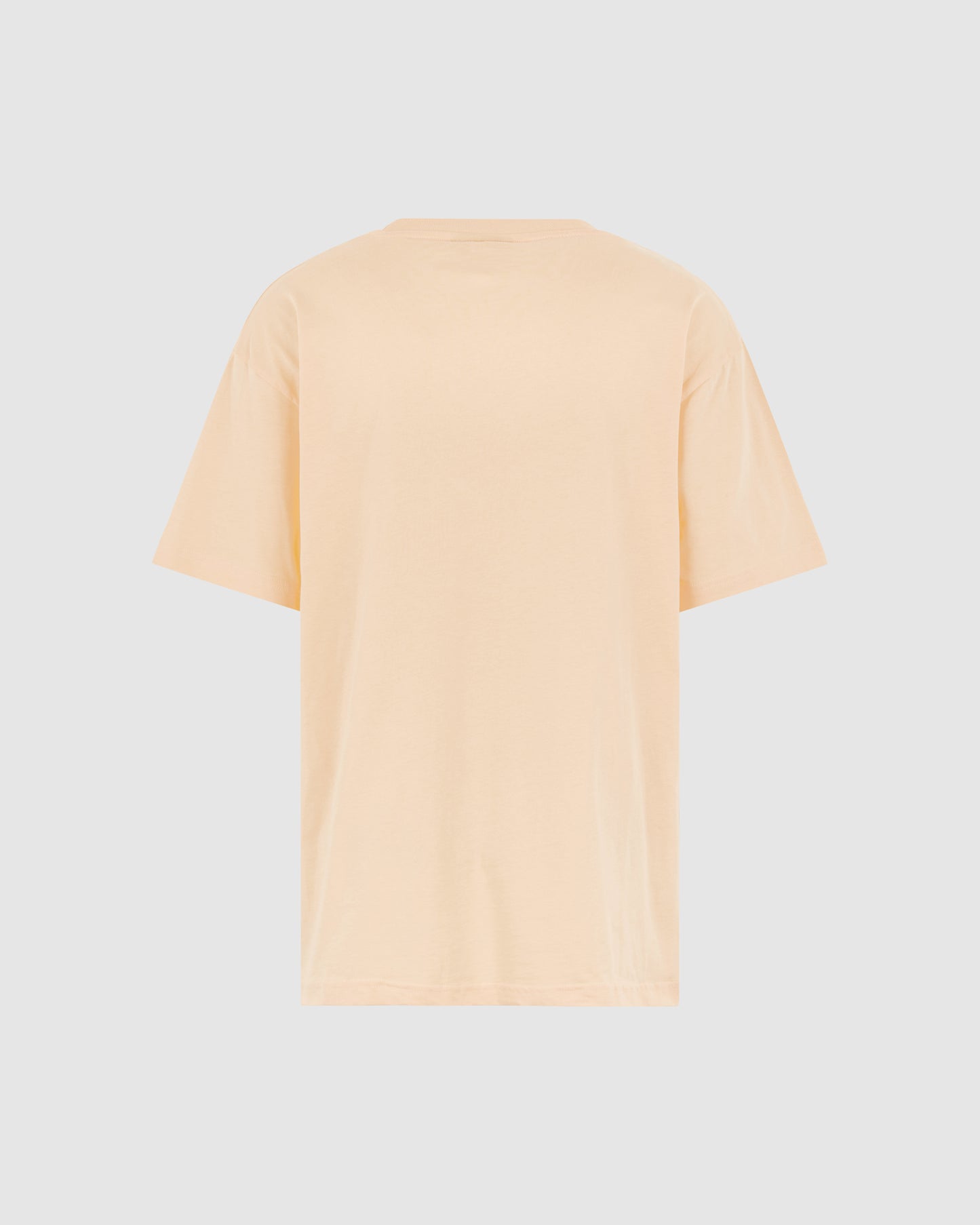 PEACH T-SHIRT WITH PEACH EMBROIDERED LOGO