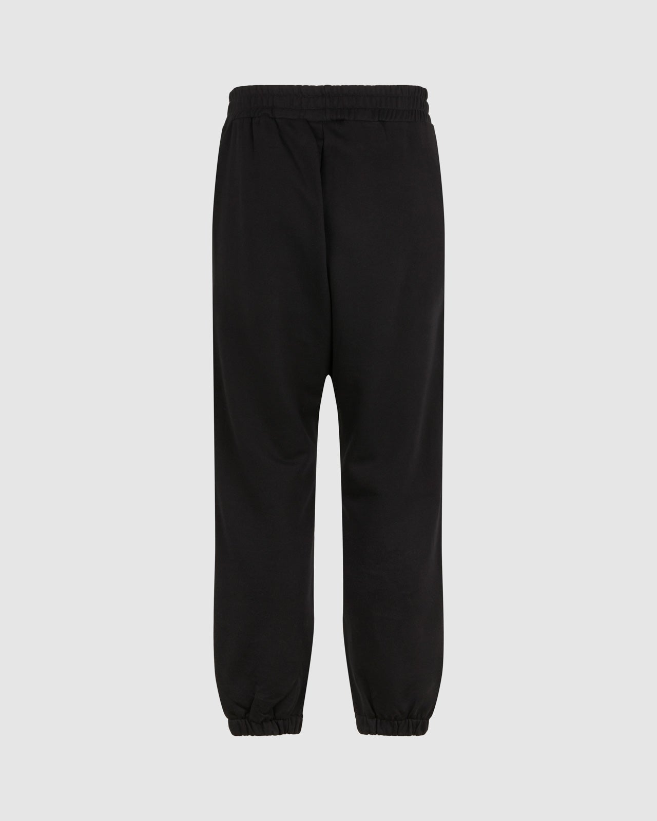 BLACK PANTS WITH BLACK EMBROIDERED LOGO