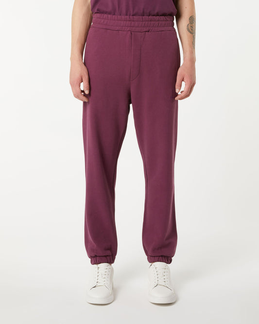 GRAPE WINE PANTS WITH EMBROIDERED LOGO