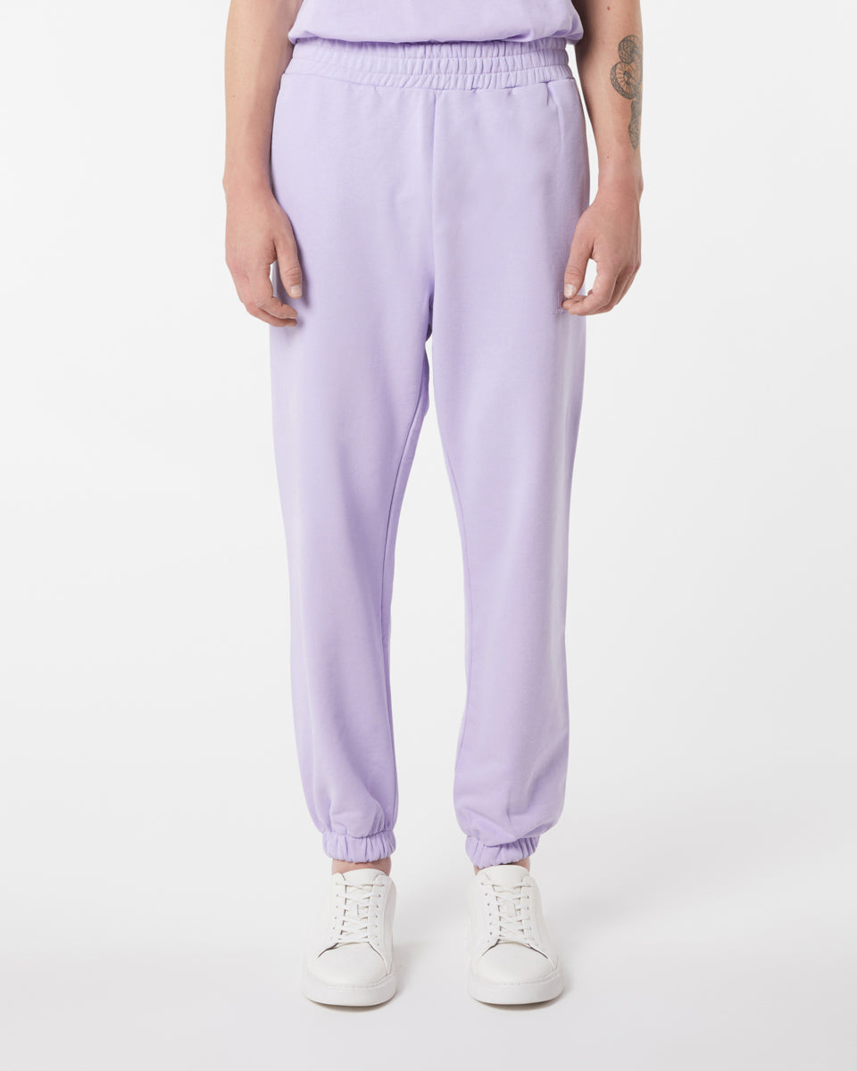 LILAC PANTS WITH LILAC EMBROIDERED LOGO