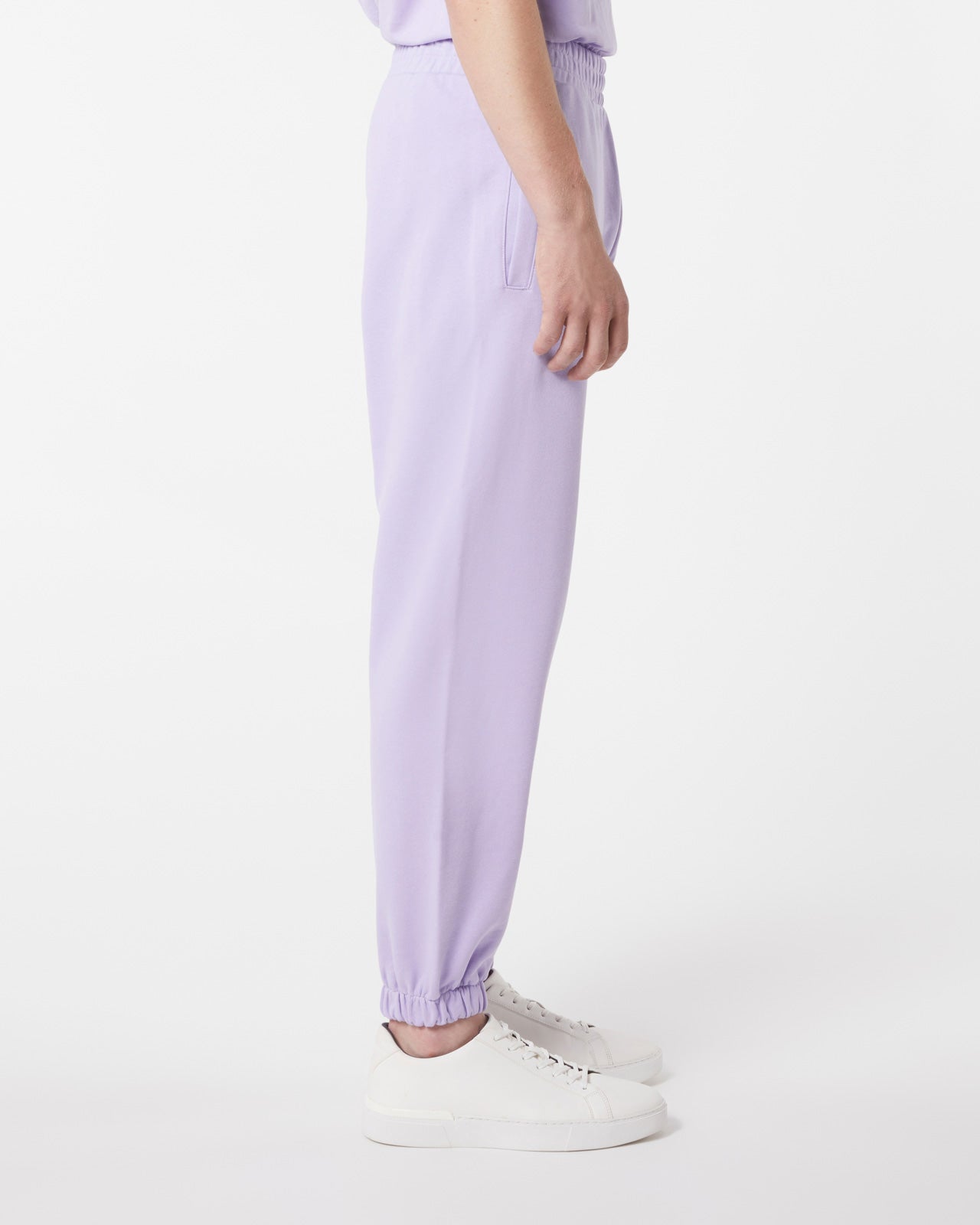 LILAC PANTS WITH LILAC EMBROIDERED LOGO