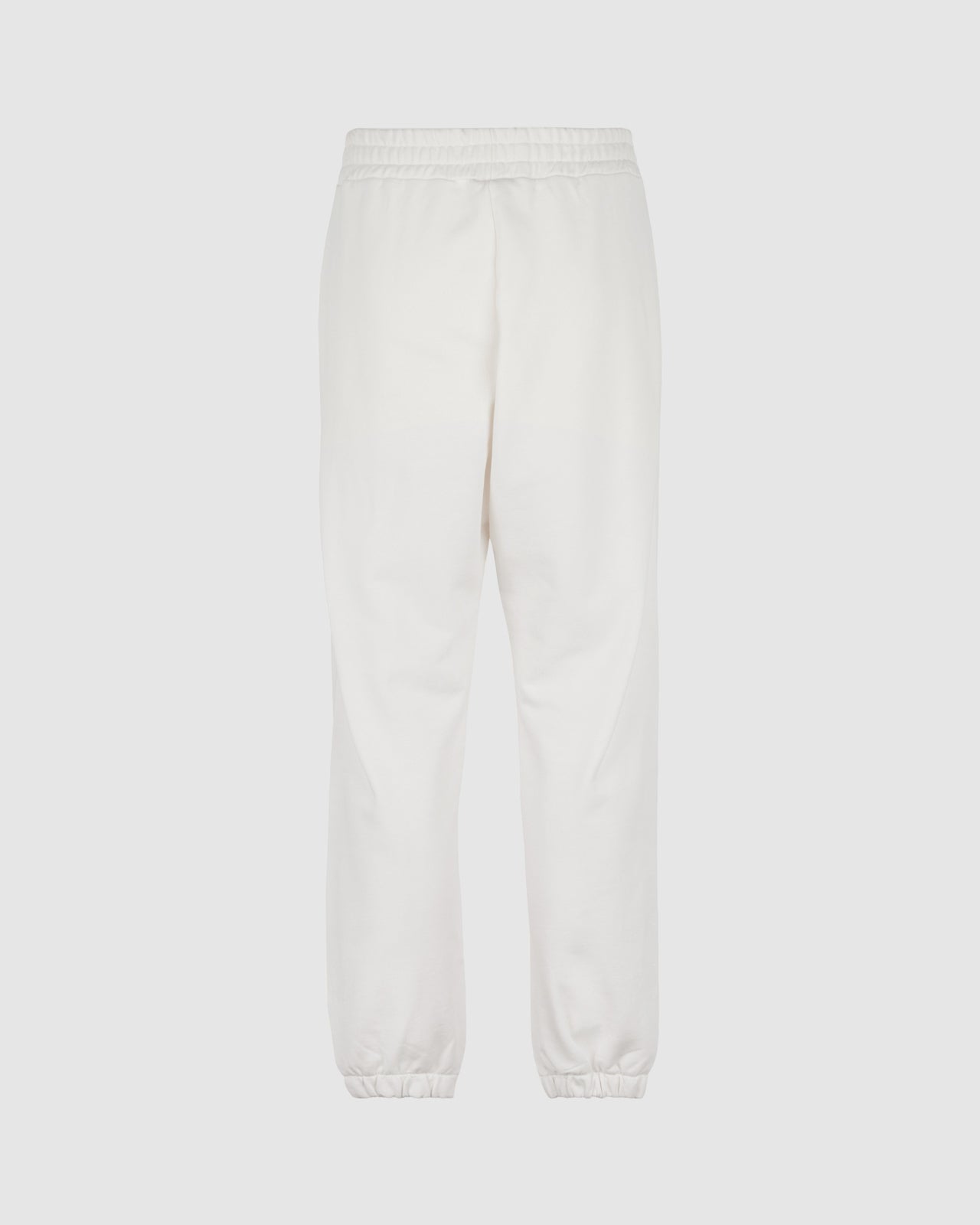 OFF WHITE PANTS WITH WHITE EMBROIDERED LOGO