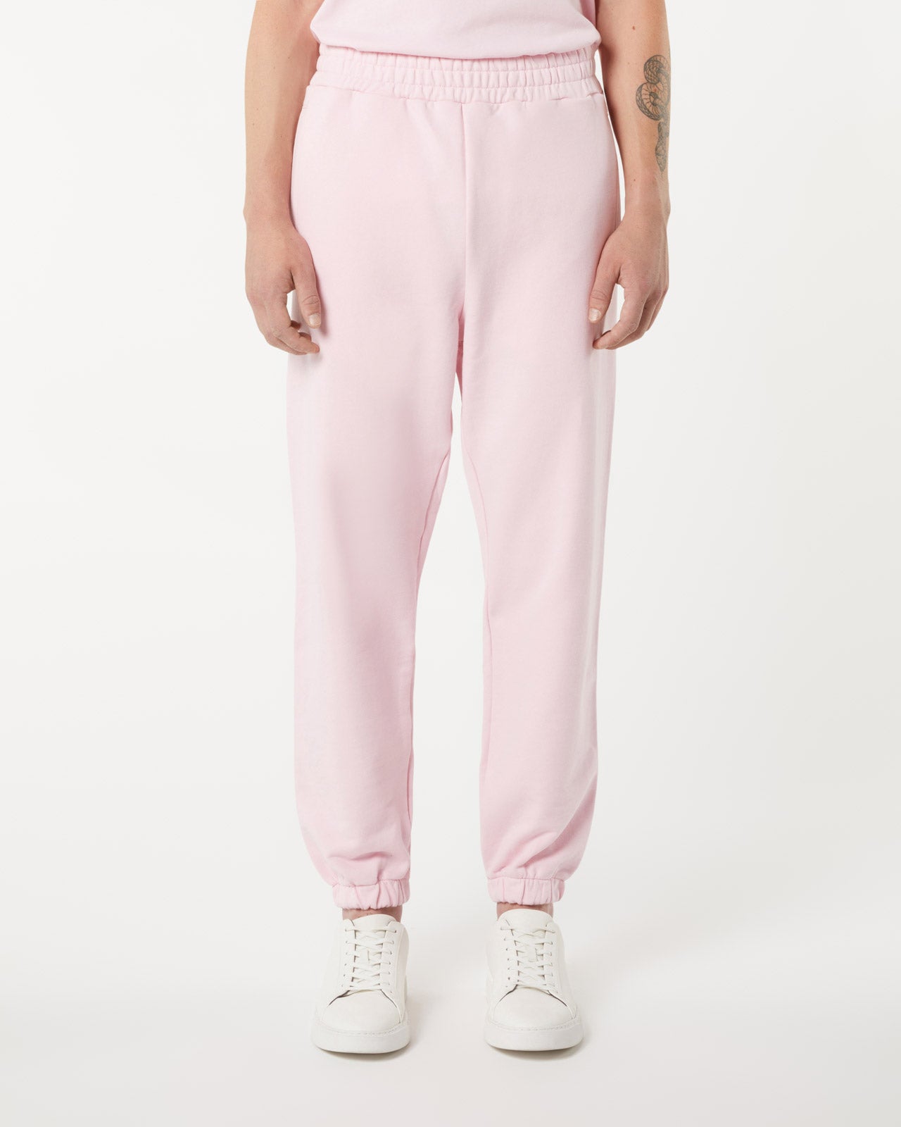 PINK PANTS WITH PINK EMBROIDERED LOGO