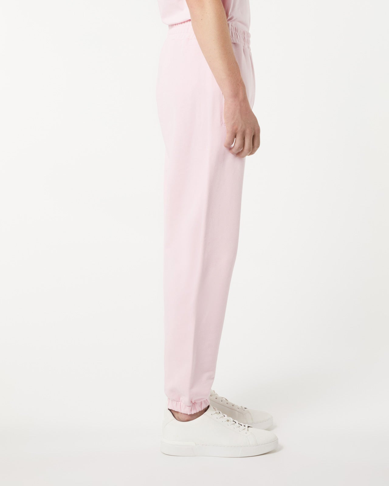 PINK PANTS WITH PINK EMBROIDERED LOGO