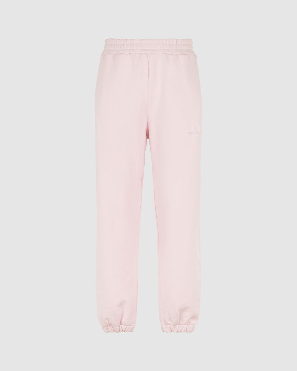 PINK PANTS WITH PINK EMBROIDERED LOGO