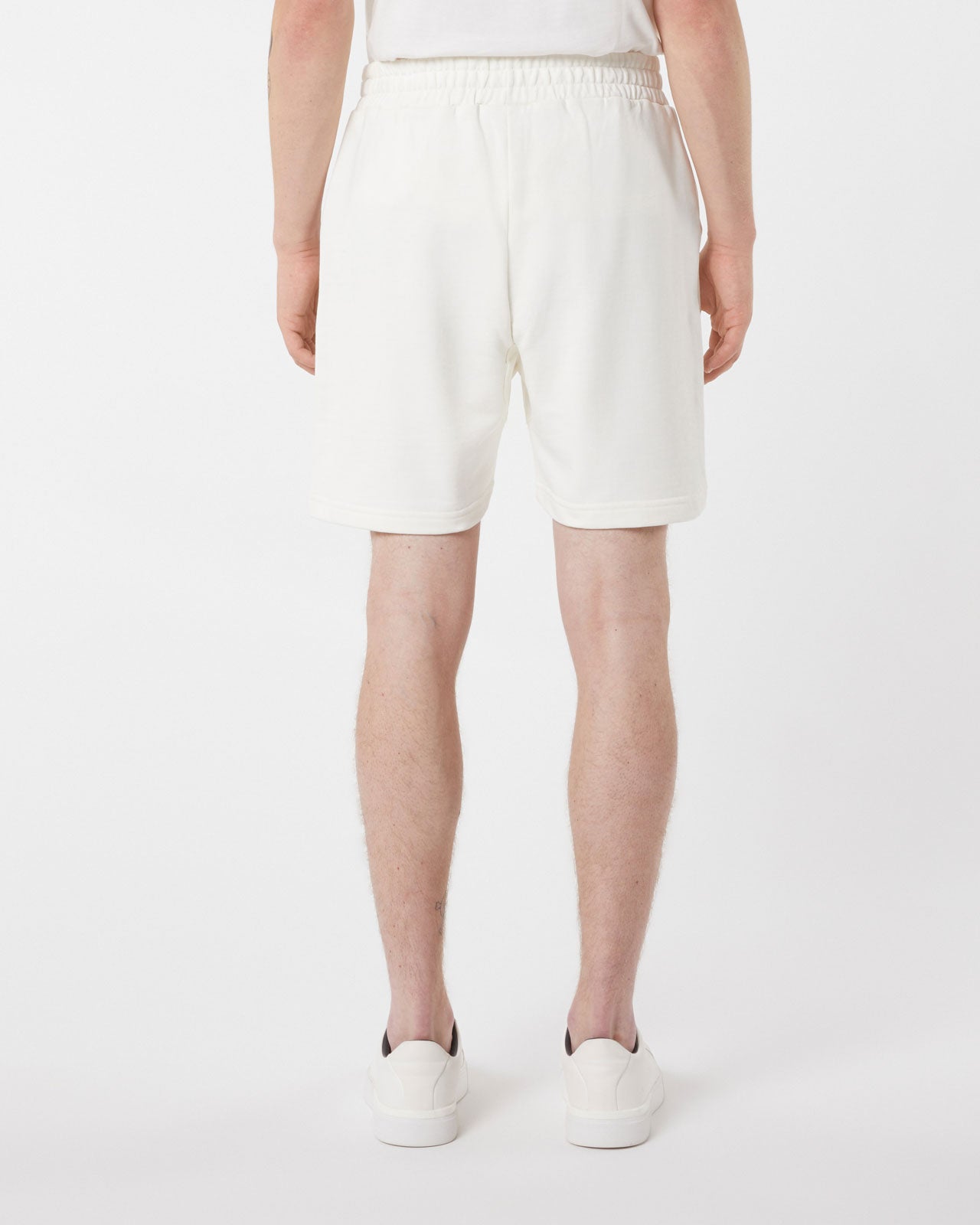 OFF WHITE SHORTS WITH OFF WHITE EMBROIDERED LOGO