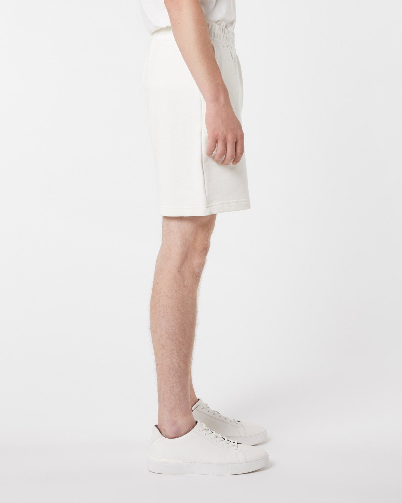 OFF WHITE SHORTS WITH OFF WHITE EMBROIDERED LOGO