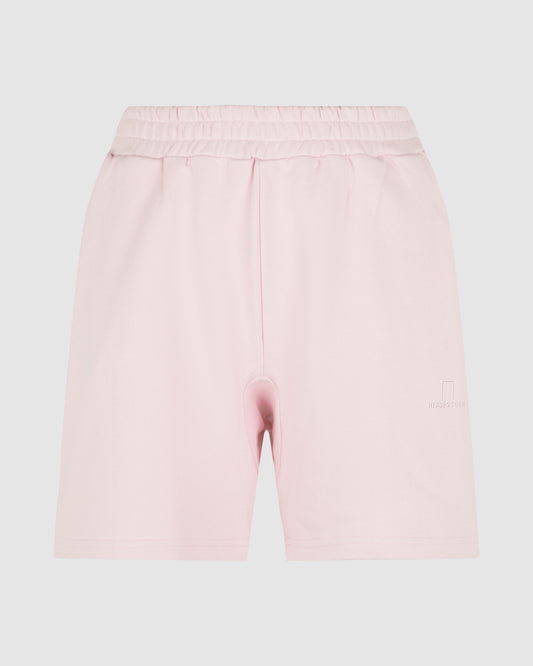 PINK SHORTS WITH PINK EMBROIDERED LOGO