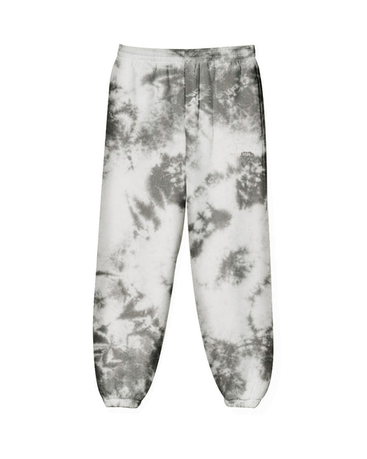 GREY TIEDYEPANTS WITH EMBROIDERED LOGO