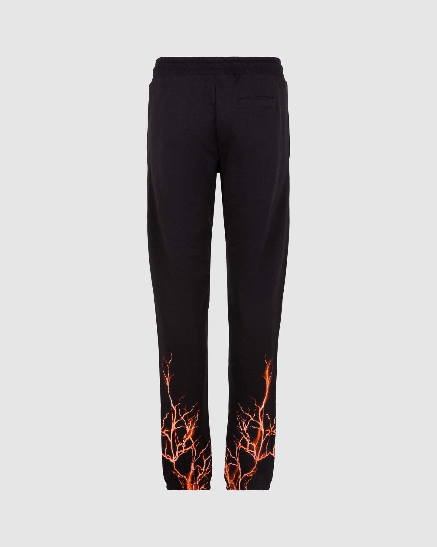 BLACK PANTS WITH ORANGE LIGHTNING