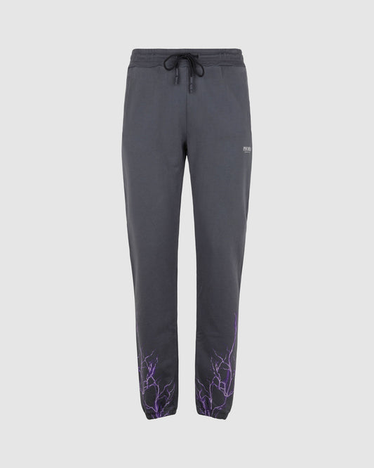 GREY PANTS WITH PURPLE LIGHTNING