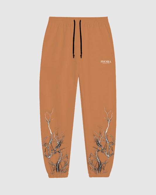 TERRACOTTA PANTS WITH GREY LIGHTNING