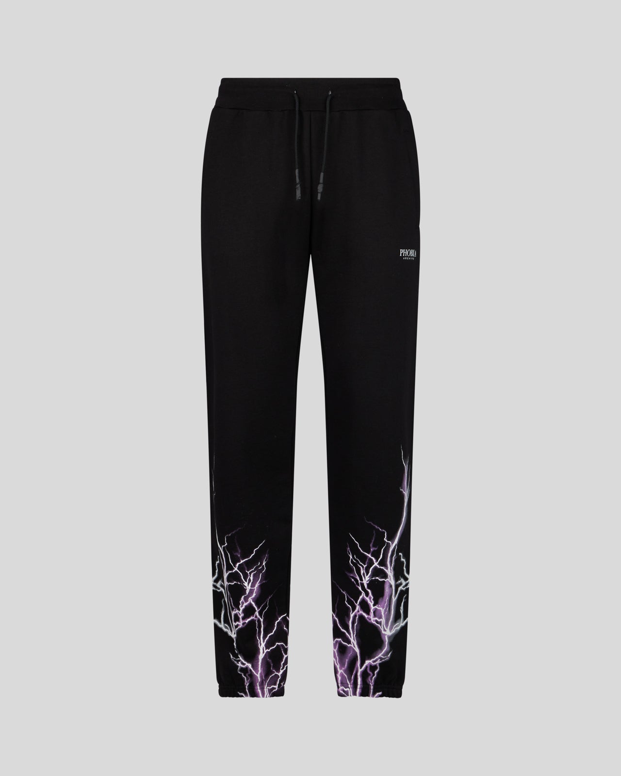 BLACK PANT WITH PURPLE GREY LIGHTNING