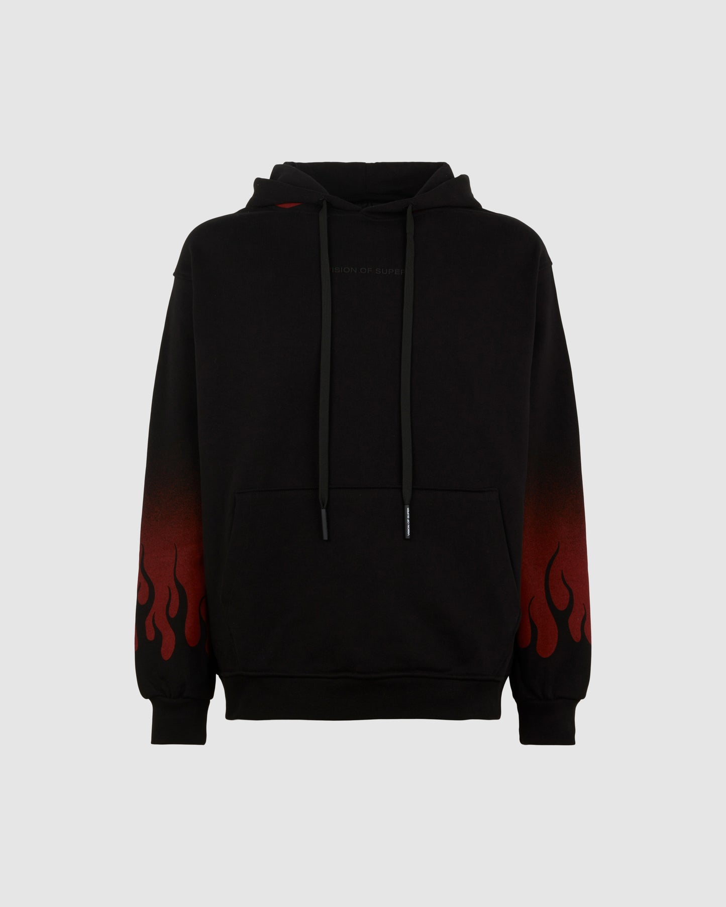 BLACKHOODIE WITH NEGATIVE RED FLAMES