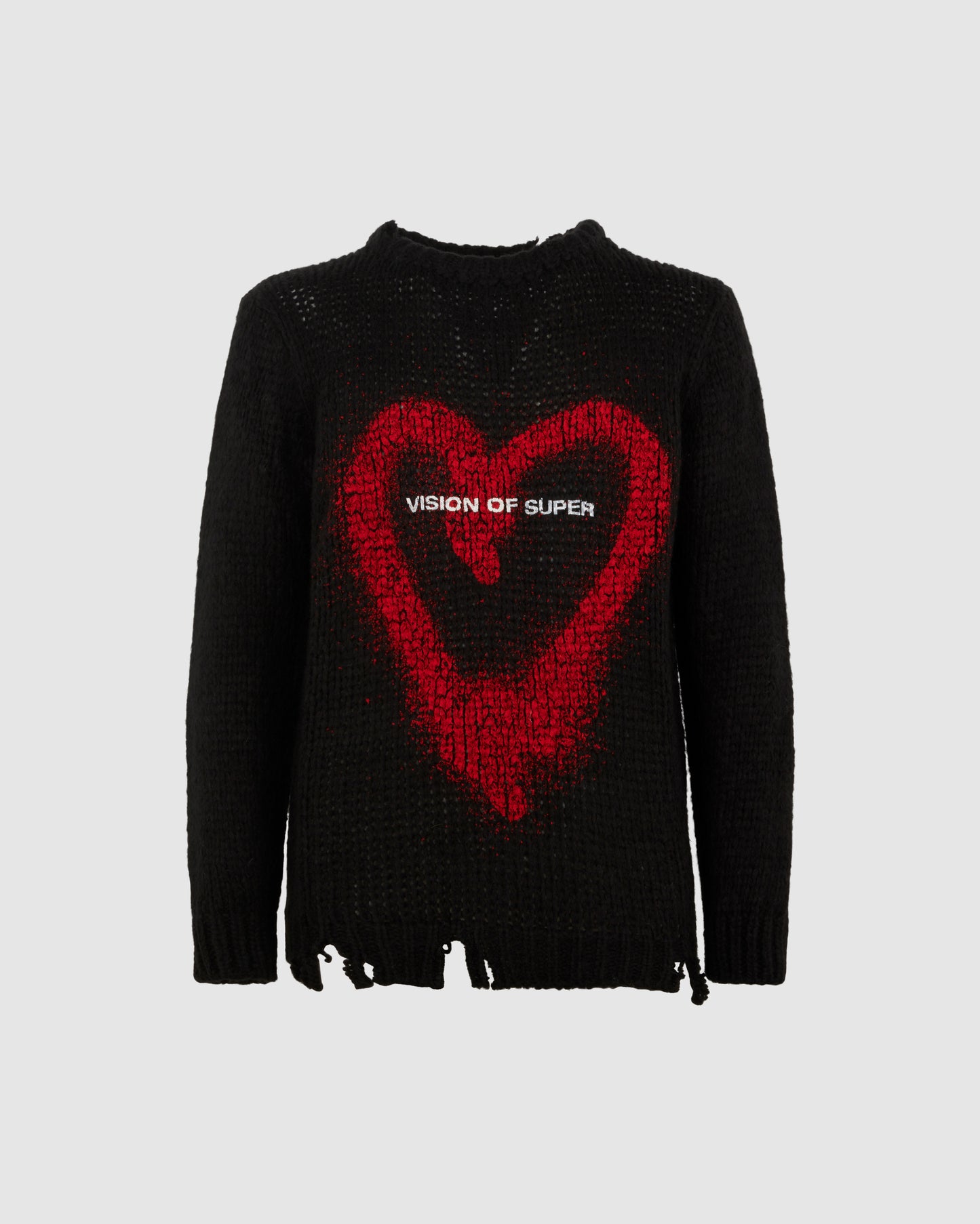 BLACK JUMPER WITH LOVE PRINT