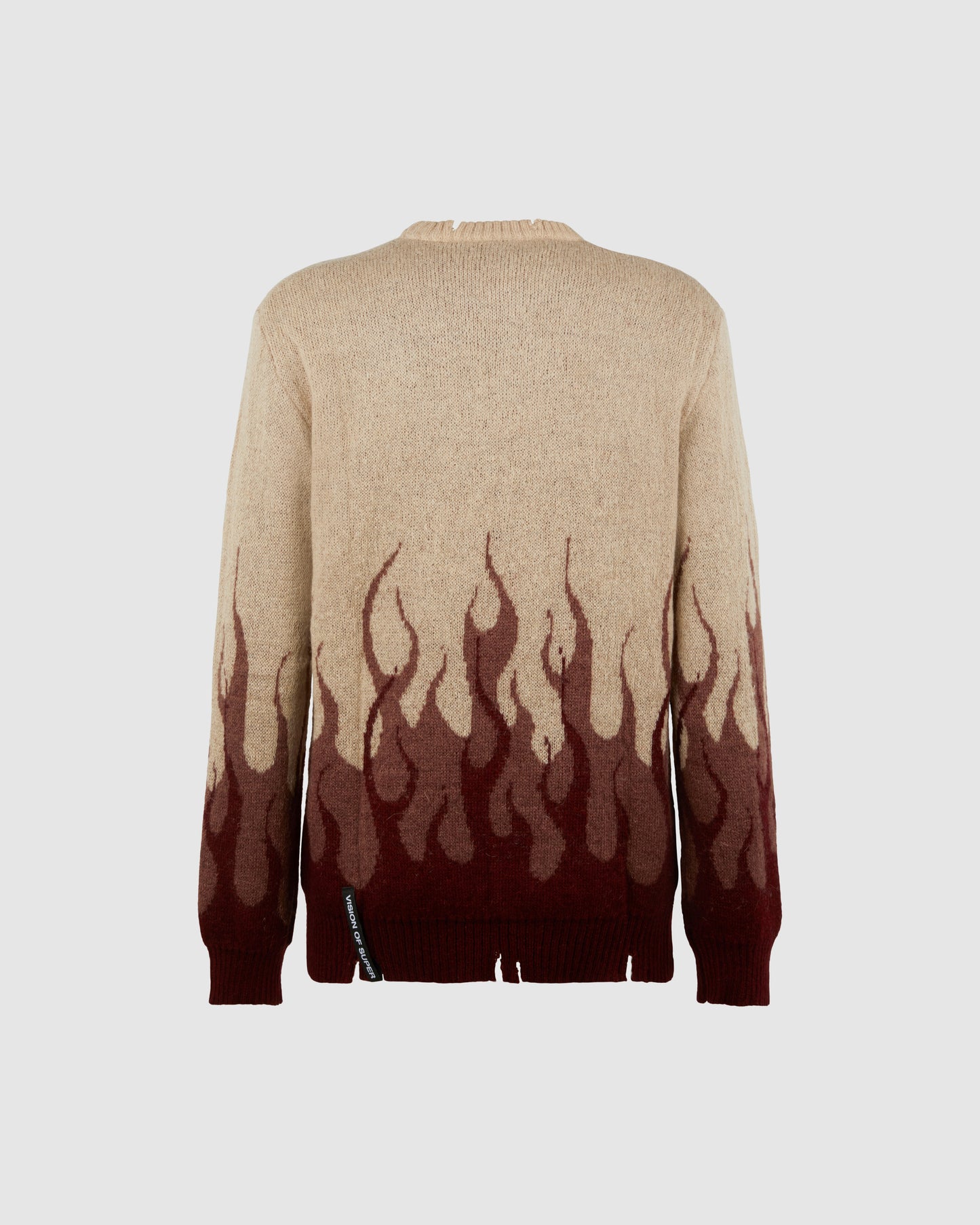 GRAPE WINE JUMPER WITH DOUBLE FLAMES