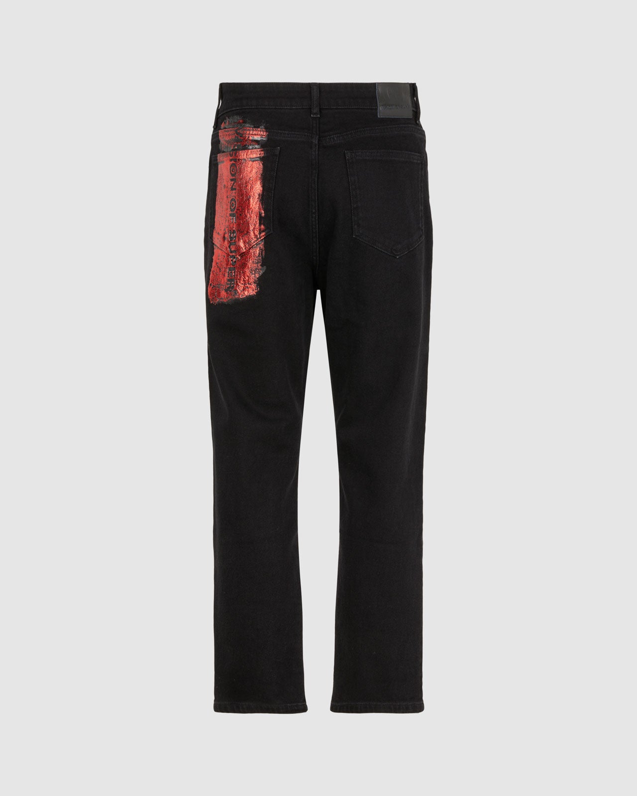 BLACK DENIM WITH BLACK/RED COATING