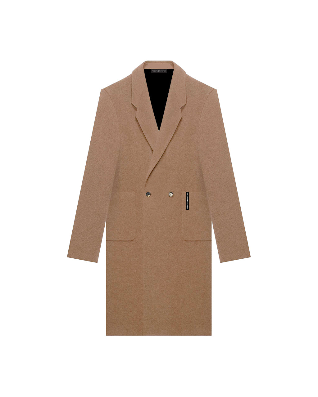 BEIGE COAT WITH BLACK COATING