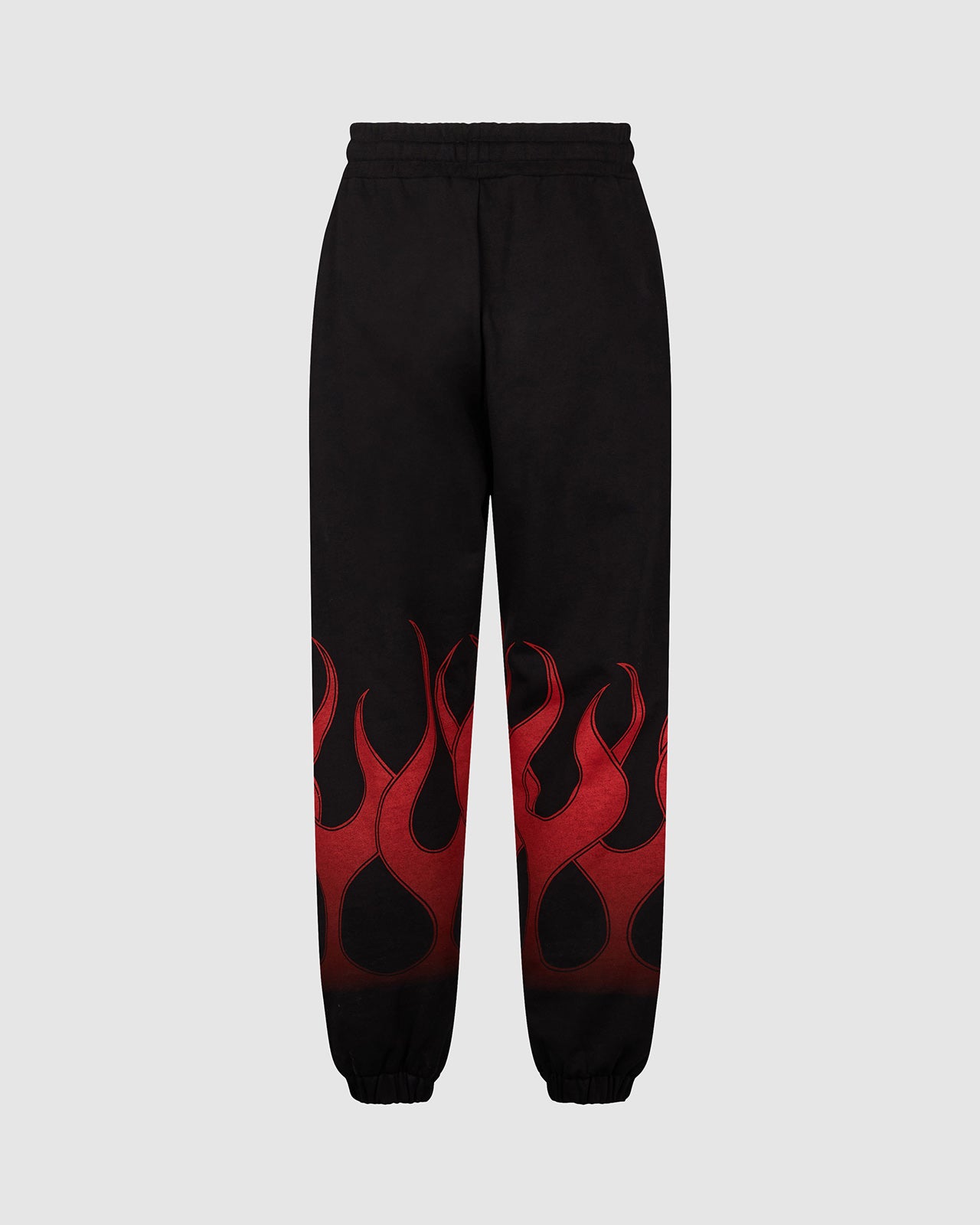 BLACK PANTS WITH RED FLAMES