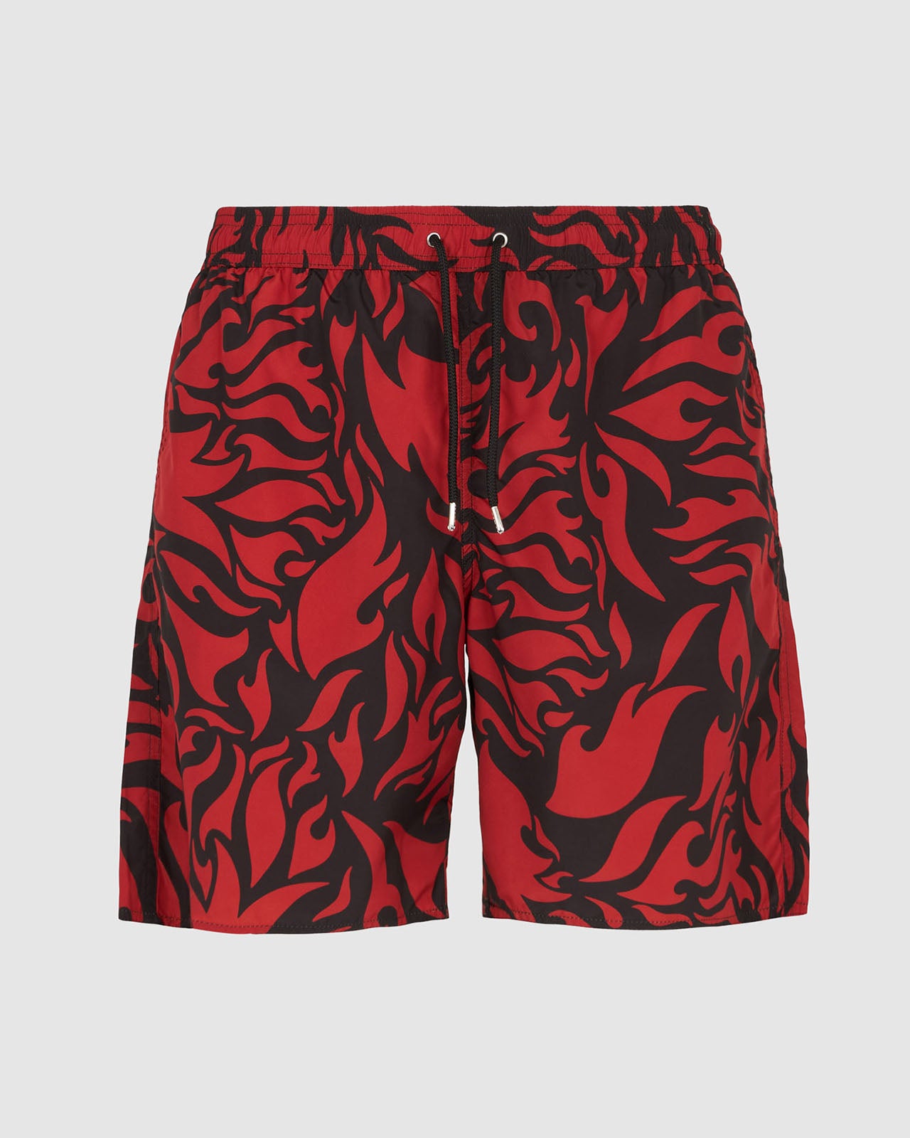 RED SWIMWEAR WITH FLAMES PRINT