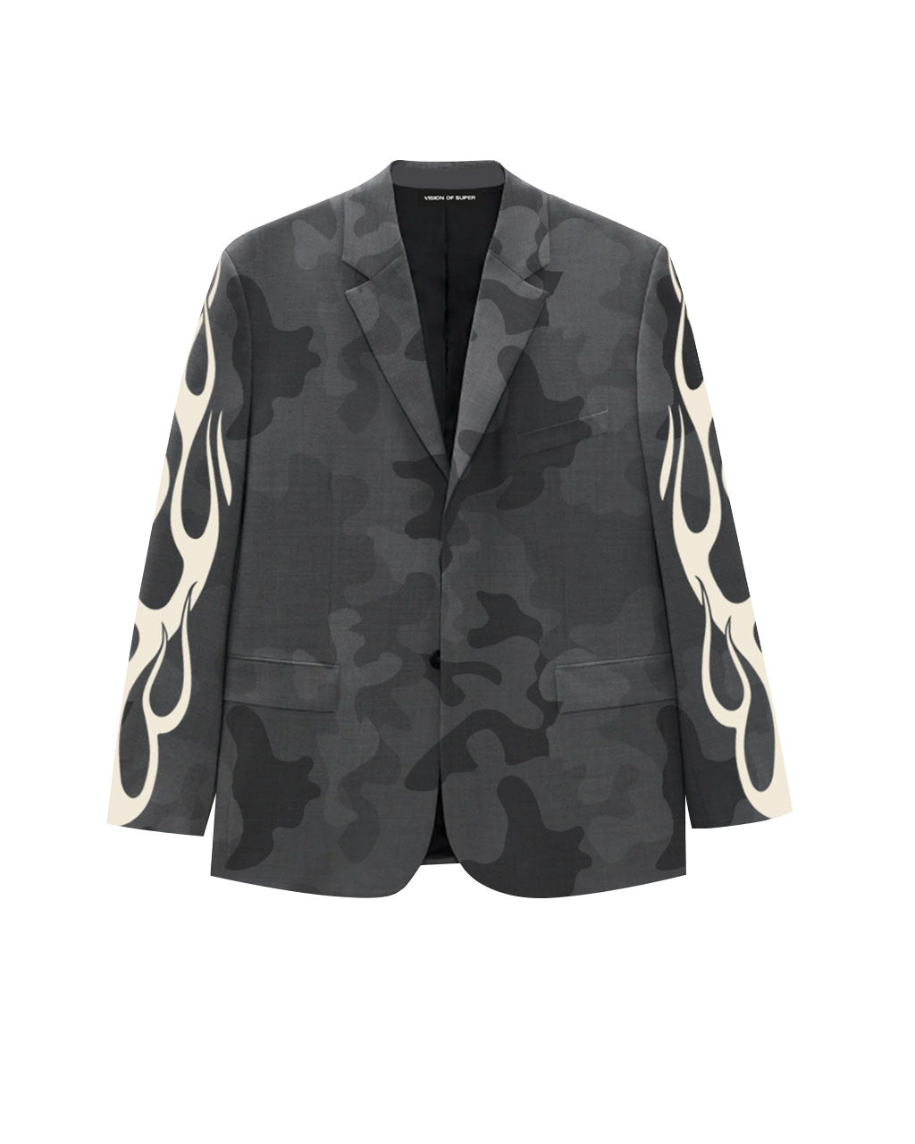 CAMOUFLAGE JACKET WITH OFF WHITE FLAMES